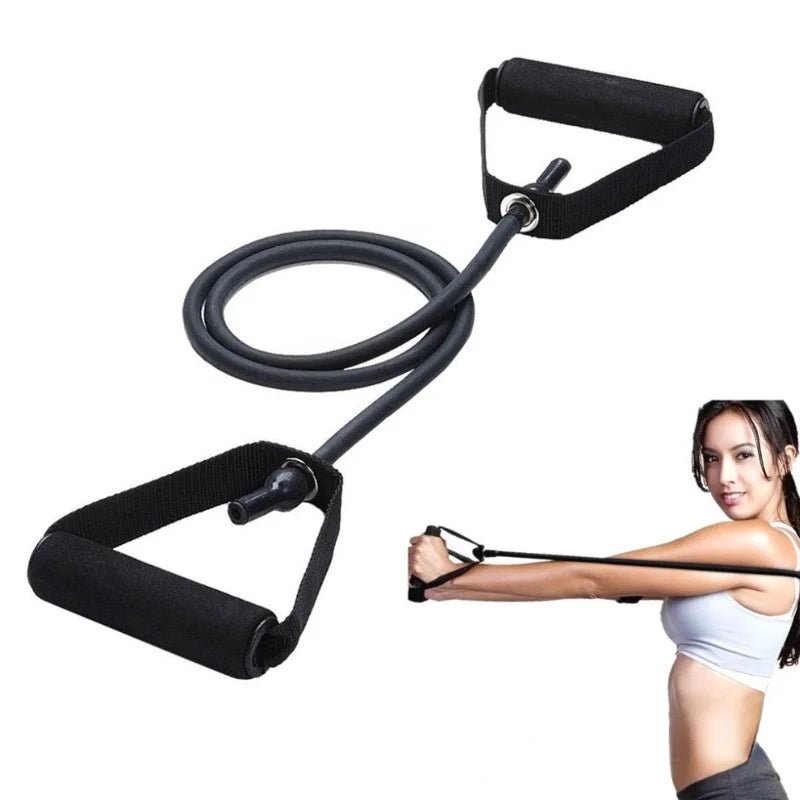 5 Levels Resistance Bands with Handles Yoga Pull Rope Elastic Fitness Exercise Tube Band for Home Workouts Strength Training