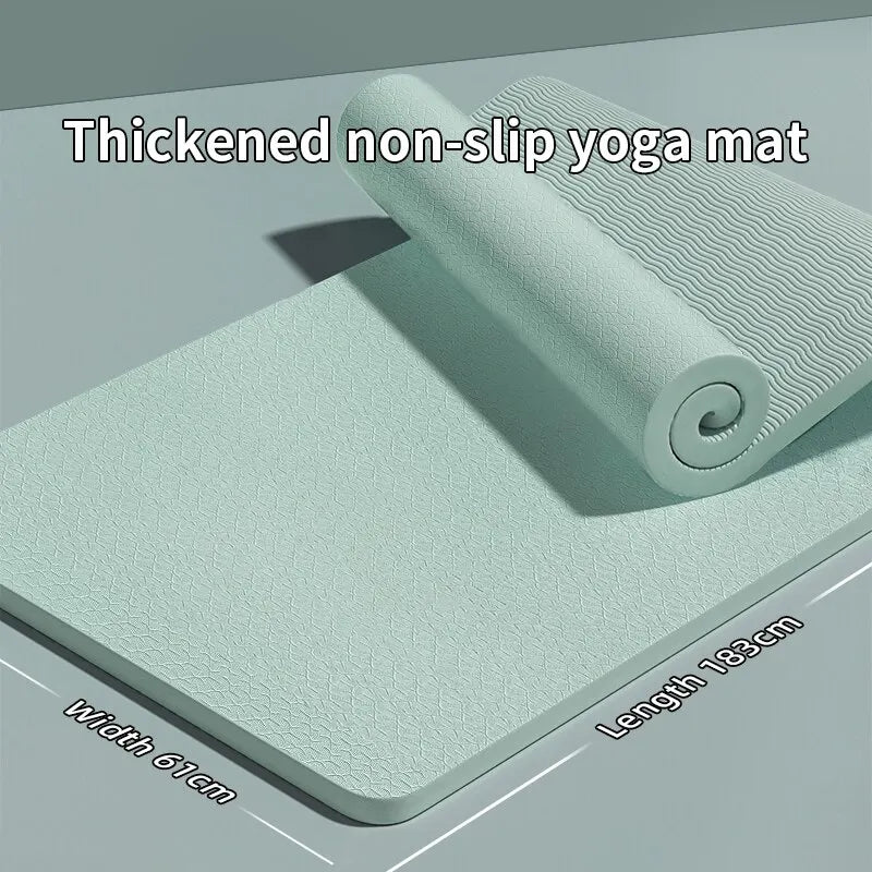 Yoga Mat with a Thickness of 10Mm, anti Slip, Pilates Fitness Mat, Environmentally Friendly, Tear Resistant WOMEN'S Yoga Mat